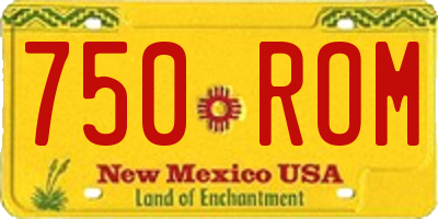 NM license plate 750ROM