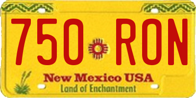NM license plate 750RON