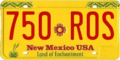 NM license plate 750ROS