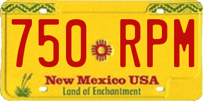 NM license plate 750RPM
