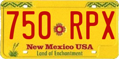 NM license plate 750RPX