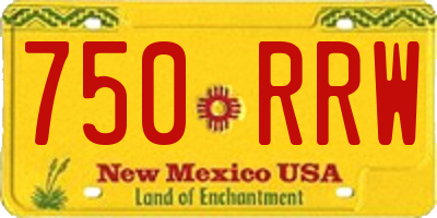 NM license plate 750RRW