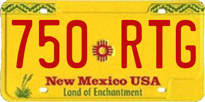 NM license plate 750RTG