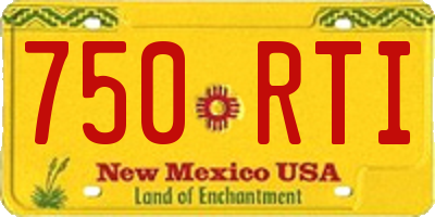 NM license plate 750RTI
