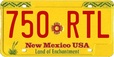 NM license plate 750RTL