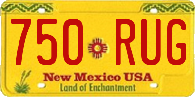 NM license plate 750RUG