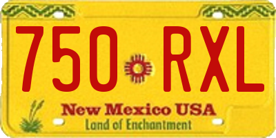 NM license plate 750RXL