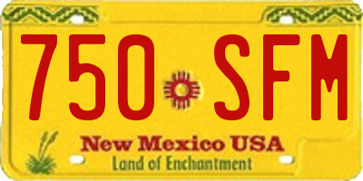 NM license plate 750SFM