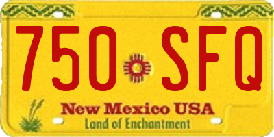 NM license plate 750SFQ