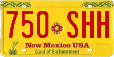NM license plate 750SHH