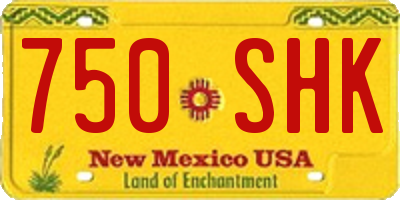 NM license plate 750SHK