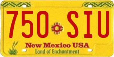 NM license plate 750SIU