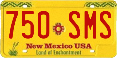 NM license plate 750SMS