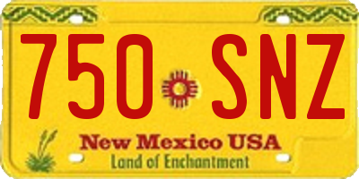 NM license plate 750SNZ