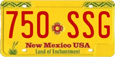 NM license plate 750SSG
