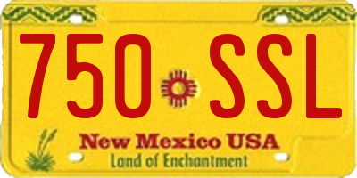 NM license plate 750SSL