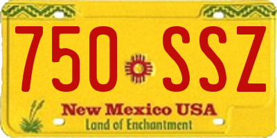 NM license plate 750SSZ