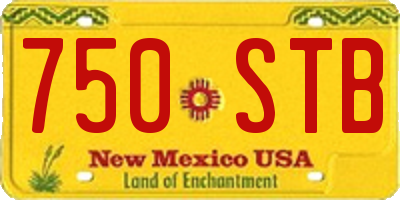 NM license plate 750STB