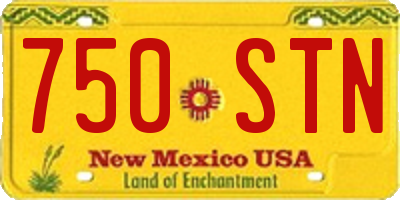 NM license plate 750STN