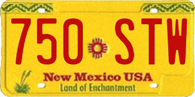 NM license plate 750STW