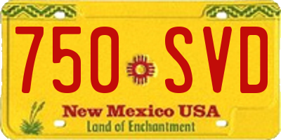 NM license plate 750SVD