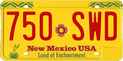 NM license plate 750SWD
