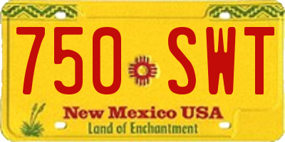 NM license plate 750SWT