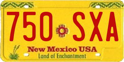 NM license plate 750SXA
