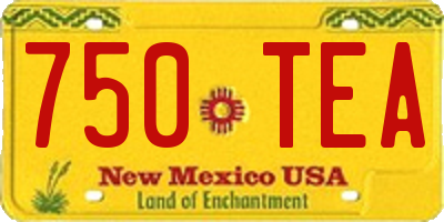 NM license plate 750TEA