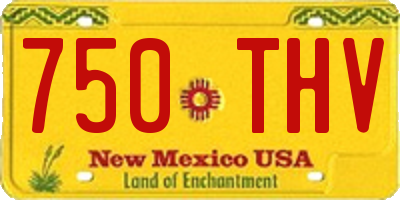 NM license plate 750THV