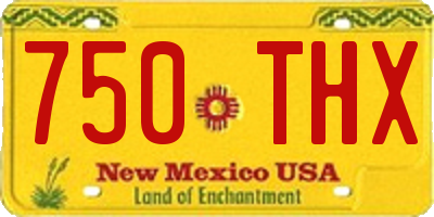 NM license plate 750THX