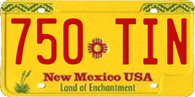 NM license plate 750TIN