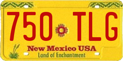 NM license plate 750TLG