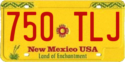 NM license plate 750TLJ