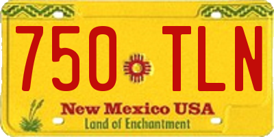 NM license plate 750TLN