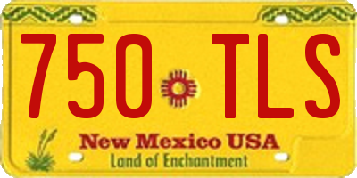 NM license plate 750TLS