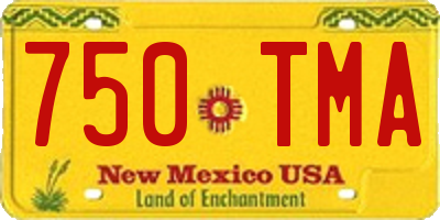 NM license plate 750TMA