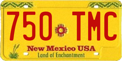 NM license plate 750TMC
