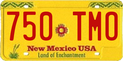 NM license plate 750TMO