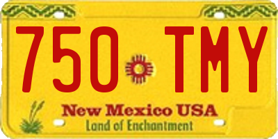 NM license plate 750TMY