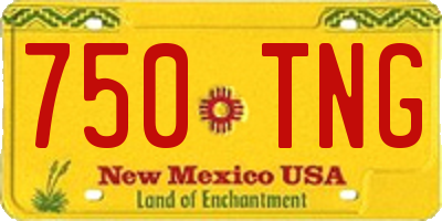 NM license plate 750TNG