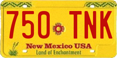 NM license plate 750TNK