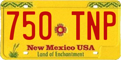 NM license plate 750TNP