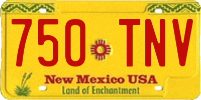 NM license plate 750TNV