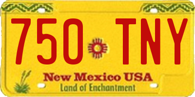 NM license plate 750TNY