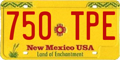 NM license plate 750TPE