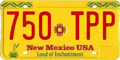NM license plate 750TPP