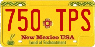 NM license plate 750TPS