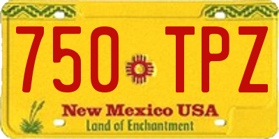 NM license plate 750TPZ