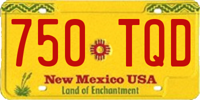 NM license plate 750TQD